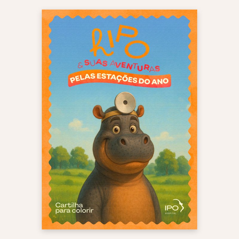 Capa da cartilha Hipo e suas aventuras pelas estações do ano
